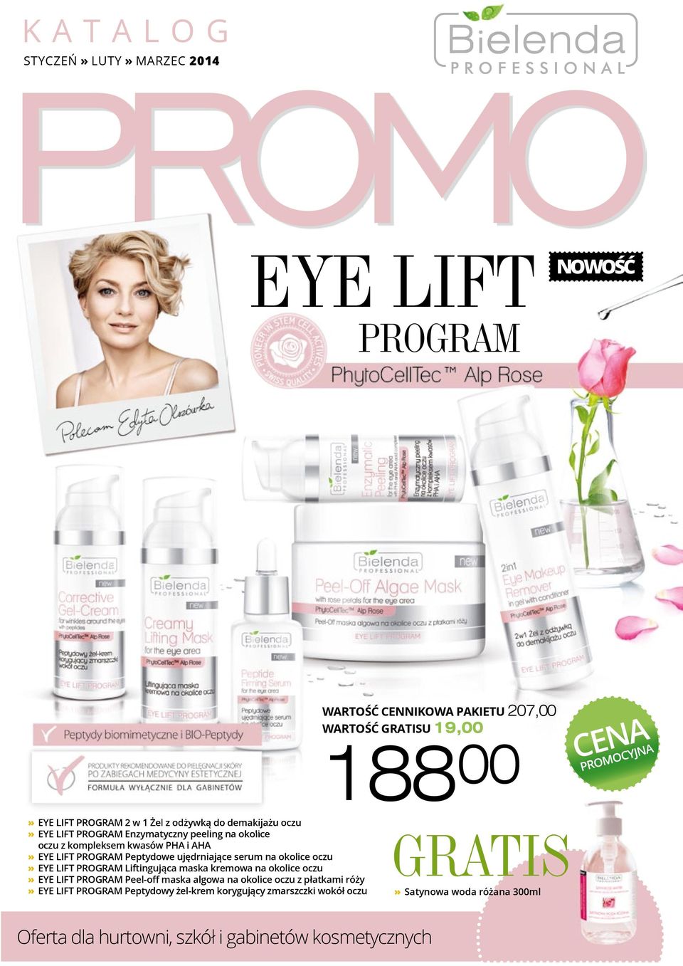 serum na okolice oczu EYE LIFT PROGRAM Liftingująca maska kremowa na okolice oczu EYE LIFT PROGRAM Peel-off maska algowa na okolice oczu z