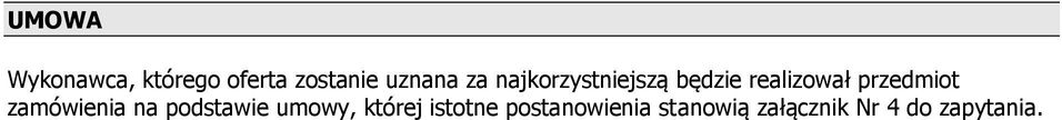 zamówienia na podstawie umowy, której istotne