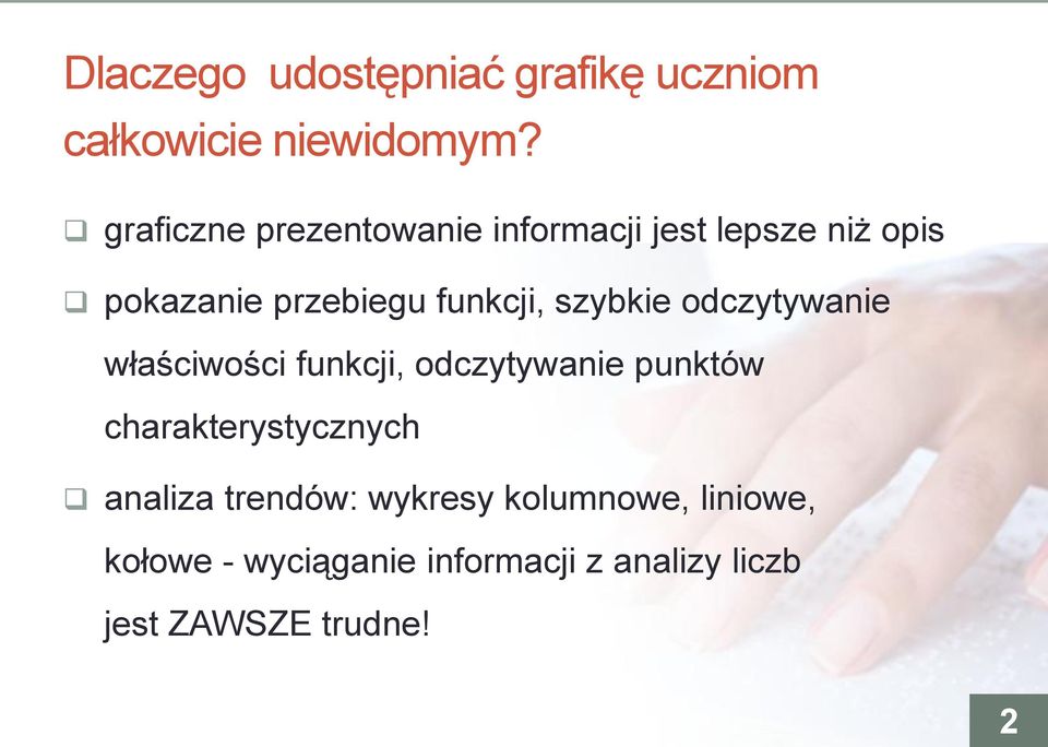 szybkie odczytywanie właściwości funkcji, odczytywanie punktów charakterystycznych