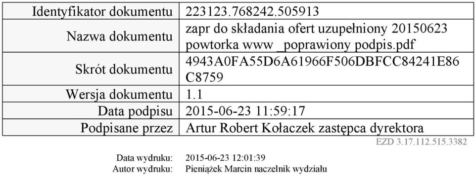 pdf Skrót dokumentu 4943A0FA55D6A61966F506DBFCC84241E86 C8759 Wersja dokumentu 1.