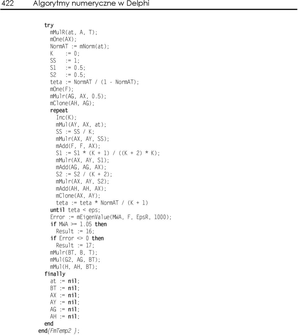 : S2 / K + 2; mmulrax, AY, S2; maddah, AH, AX; mclonax, AY; a : a * Norm / K + unl a < ps; Error : megnvalumwa, F, EpsR, ; f MWA > 5 hn Rsul :