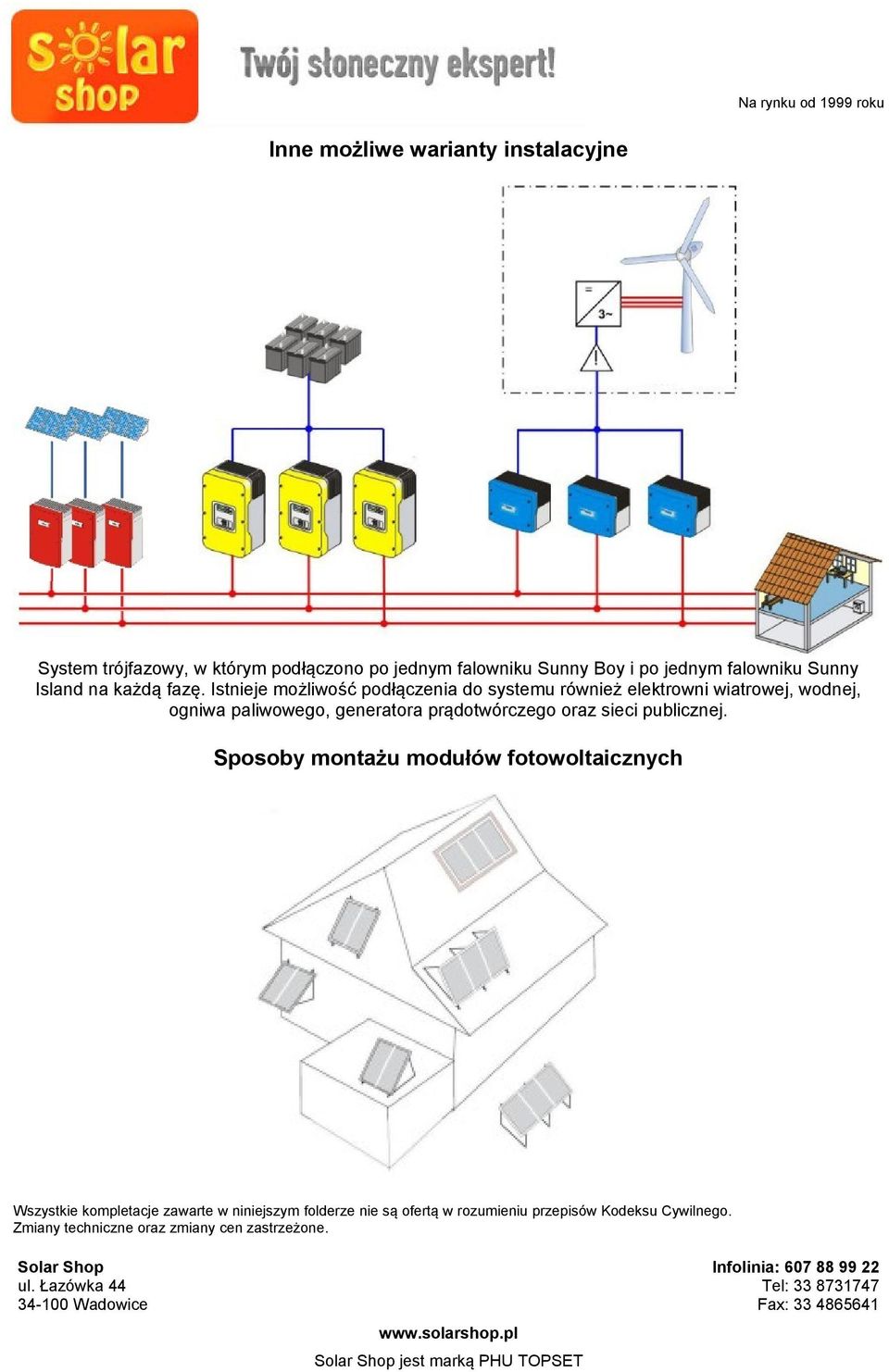 Sposoby montażu modułów fotowoltaicznych Wszystkie kompletacje zawarte w niniejszym folderze nie są ofertą w rozumieniu przepisów Kodeksu Cywilnego.