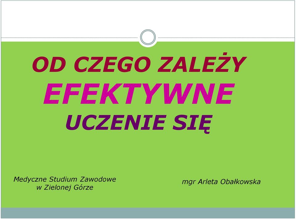 Studium Zawodowe w