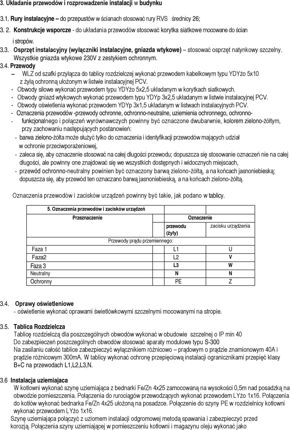 Wszystkie gniazda wtykowe 230V z zestykiem ochronnym. 3.4.