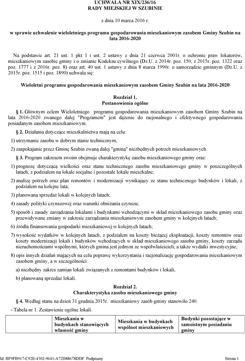 o ochronie praw lokatorów, mieszkaniowym zasobie gminy i o zmianie Kodeksu cywilnego (Dz.U. z 2014r. poz. 150, z 2015r. poz. 1322 oraz poz. 1777 i z 2016r. poz. 8) oraz art. 40 ust.