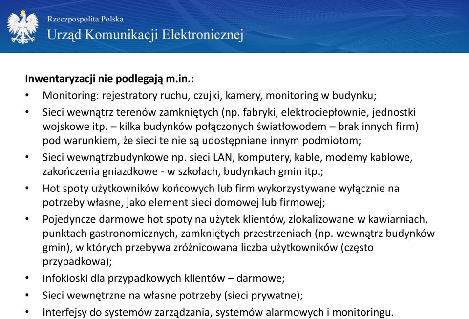 sieci LAN, komputery, kable, modemy kablowe, zakończenia gniazdkowe - w szkołach, budynkach gmin itp.