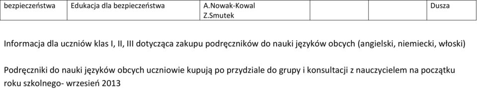 nauki języków obcych (angielski, niemiecki, włoski) Podręczniki do nauki języków