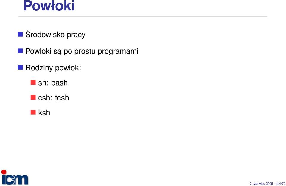 programami Rodziny powłok: