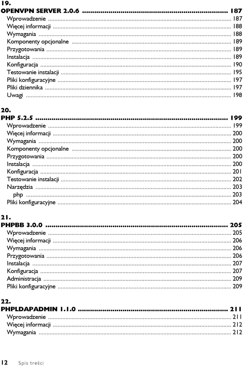 .. 200 Komponenty opcjonalne... 200 Przygotowania... 200 Instalacja... 200 Konfiguracja... 201 Testowanie instalacji... 202 Narzędzia... 203 php... 203 Pliki konfiguracyjne... 204 21. PHPBB 3.0.0... 205 Wprowadzenie.
