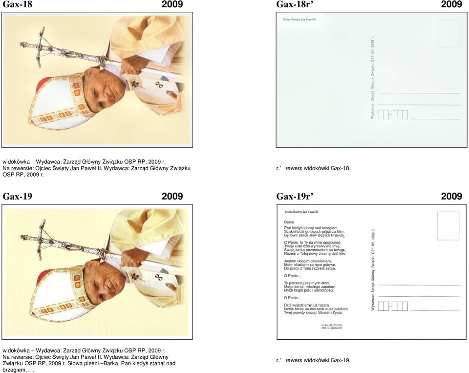 Gax-19 2009 Gax-19r 2009 widokówka Wydawca: Zarząd Główny Związku OSP RP, 2009 r.