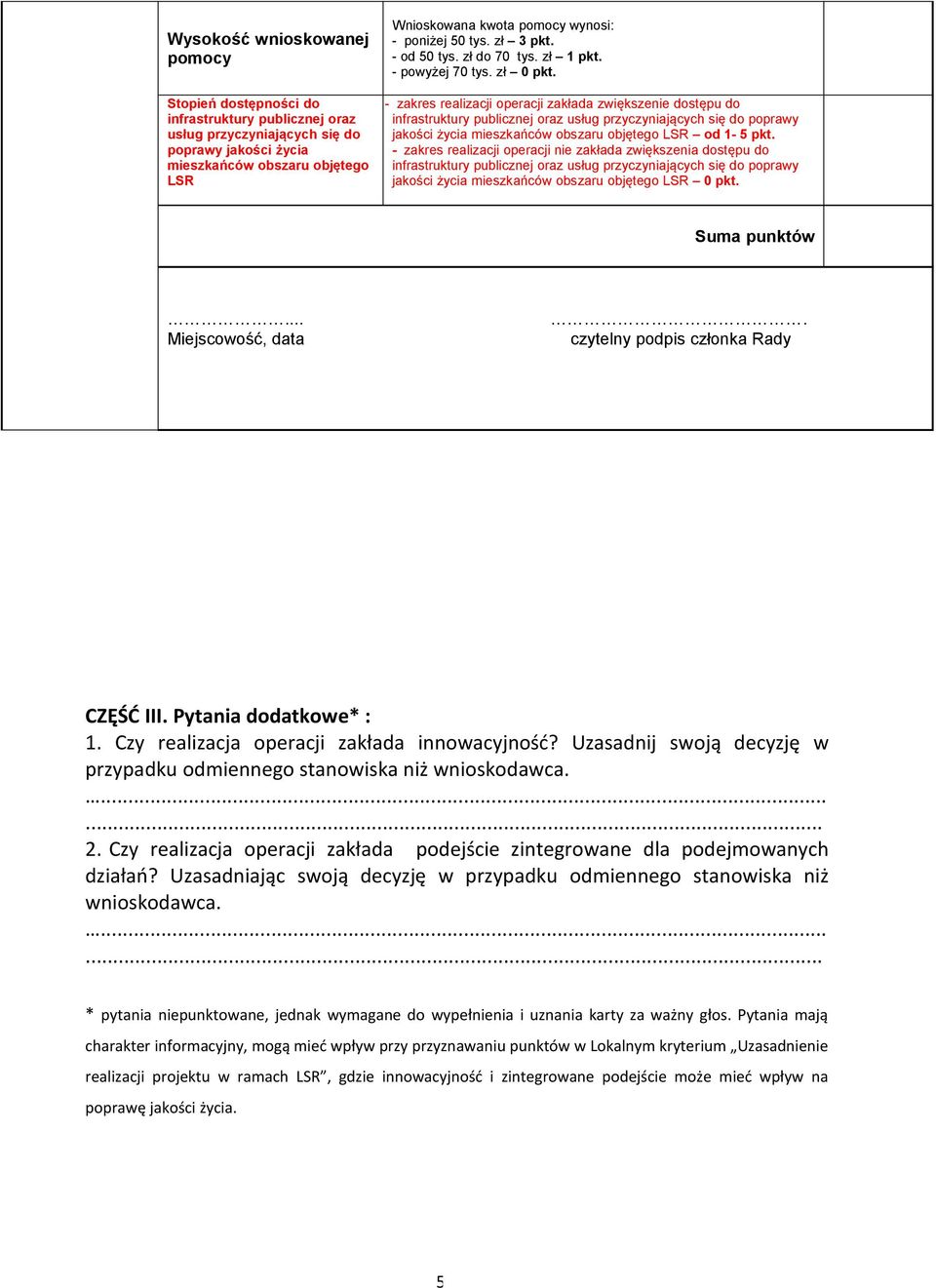 Uzasadnij swoją decyzję w przypadku odmiennego stanowiska niż wnioskodawca....... 2. Czy realizacja zakłada podejście zintegrowane dla podejmowanych działań?