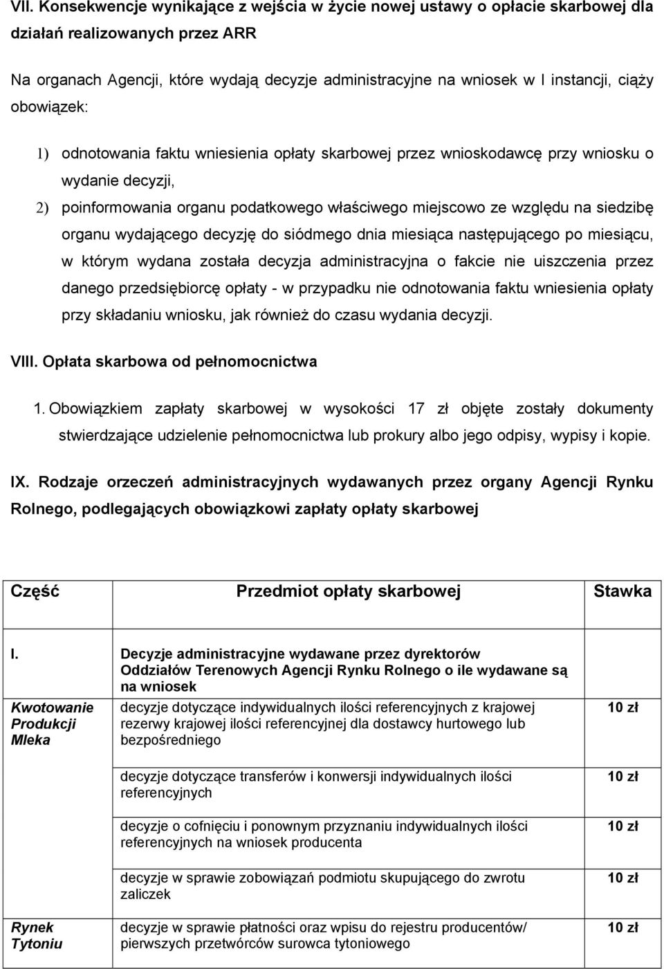 organu wydającego decyzję do siódmego dnia miesiąca następującego po miesiącu, w którym wydana została decyzja administracyjna o fakcie nie uiszczenia przez danego przedsiębiorcę opłaty - w przypadku