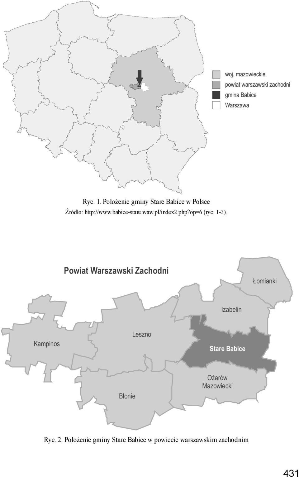 Powiat Warszawski Zachodni Łomianki Izabelin Kampinos Leszno Stare