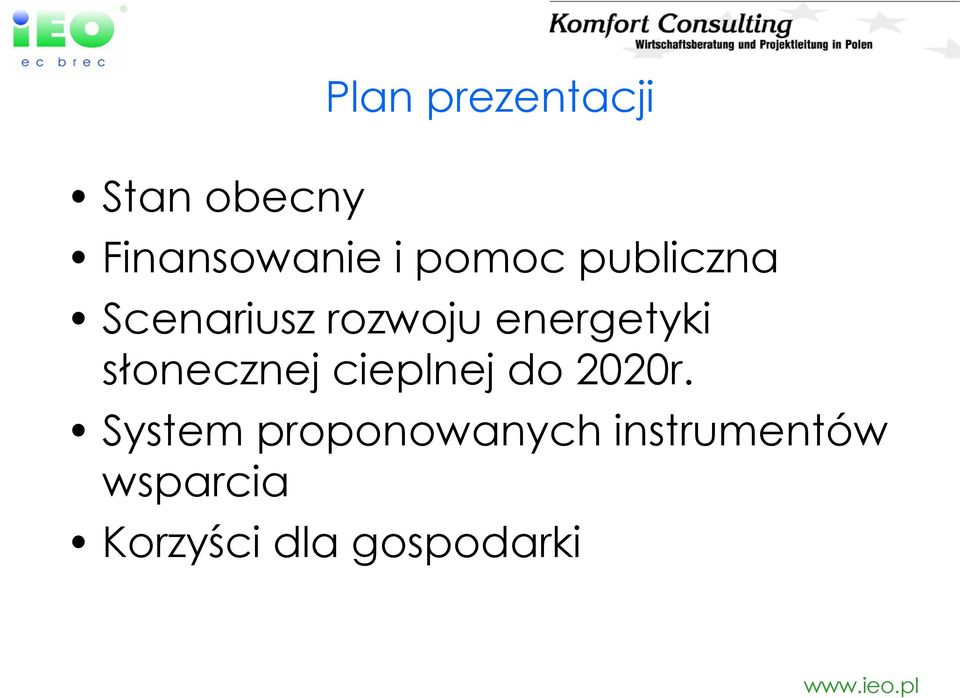 słonecznej cieplnej do 2020r.