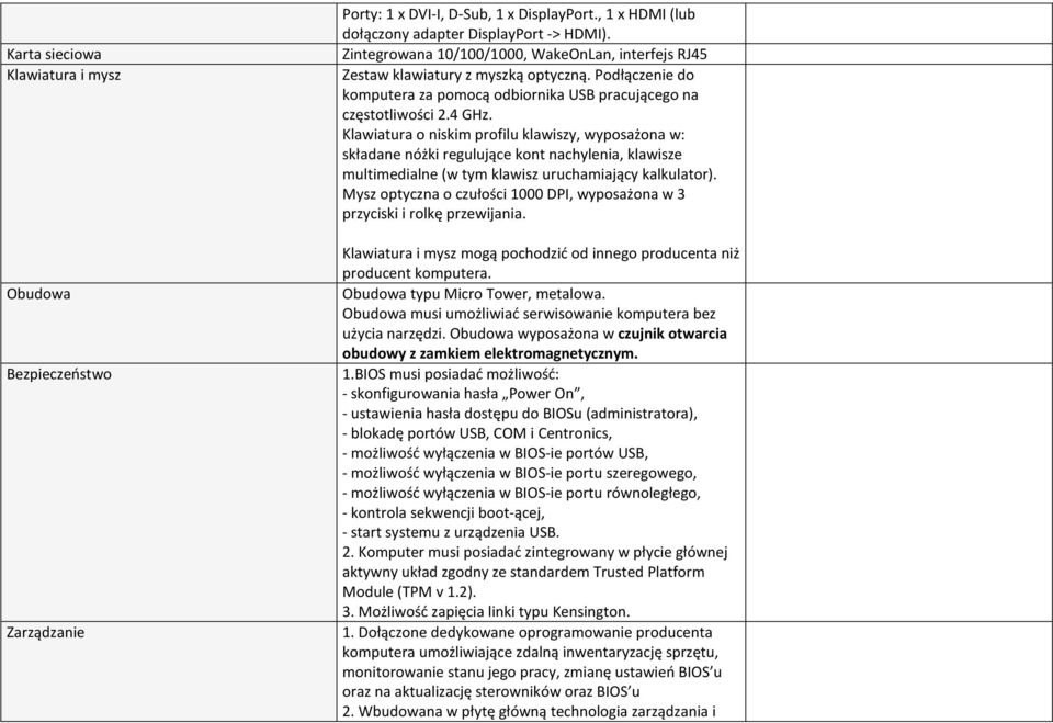 Podłączenie do komputera za pomocą odbiornika USB pracującego na częstotliwości 2.4 GHz.