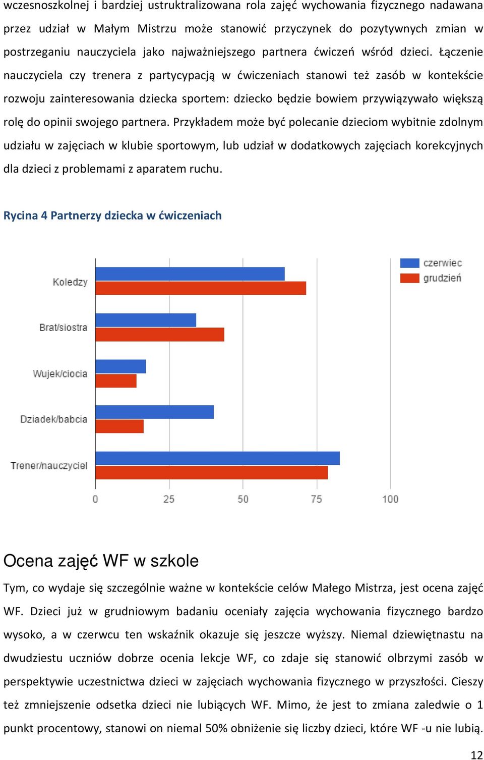 Łączenie nauczyciela czy trenera z partycypacją w ćwiczeniach stanowi też zasób w kontekście rozwoju zainteresowania dziecka sportem: dziecko będzie bowiem przywiązywało większą rolę do opinii