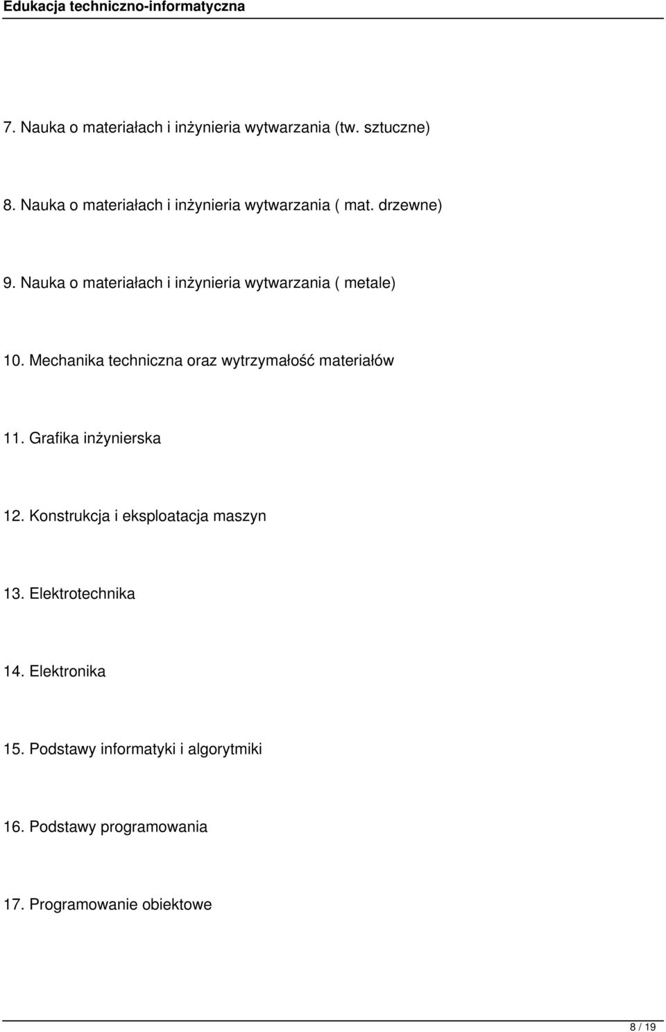 Nauka o materiałach i inżynieria wytwarzania ( metale) 10.