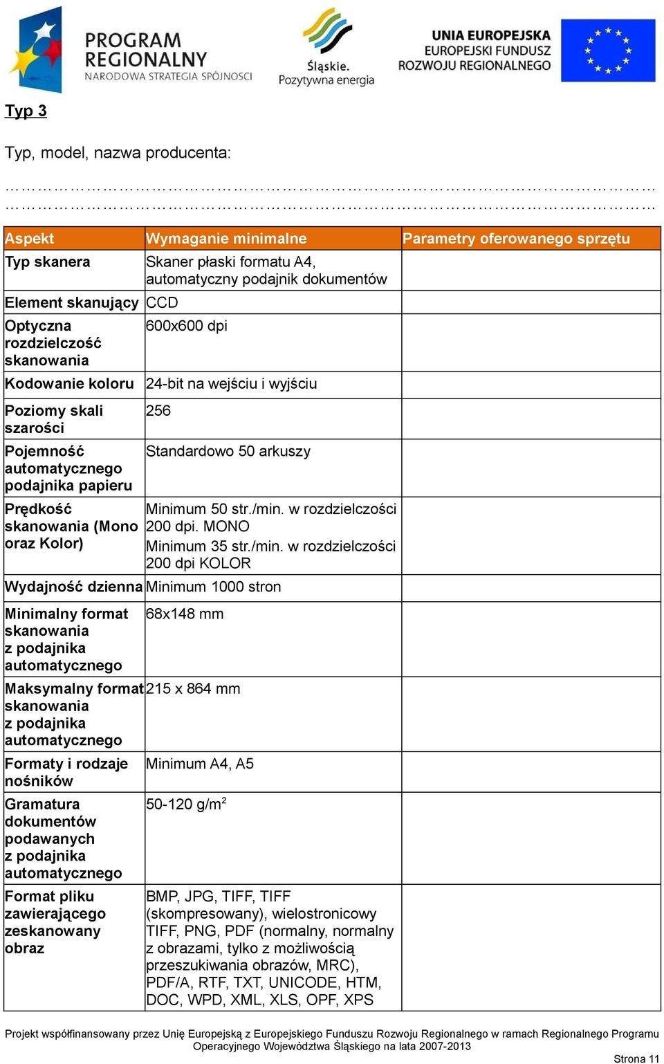 Standardowo 50 arkuszy Minimum 50 str./min.