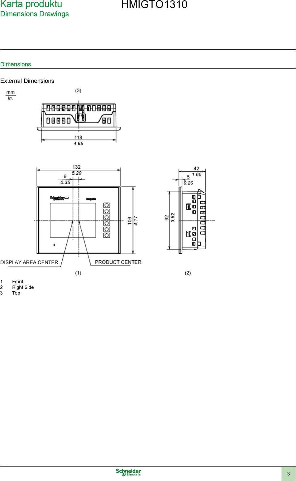 Dimensions External