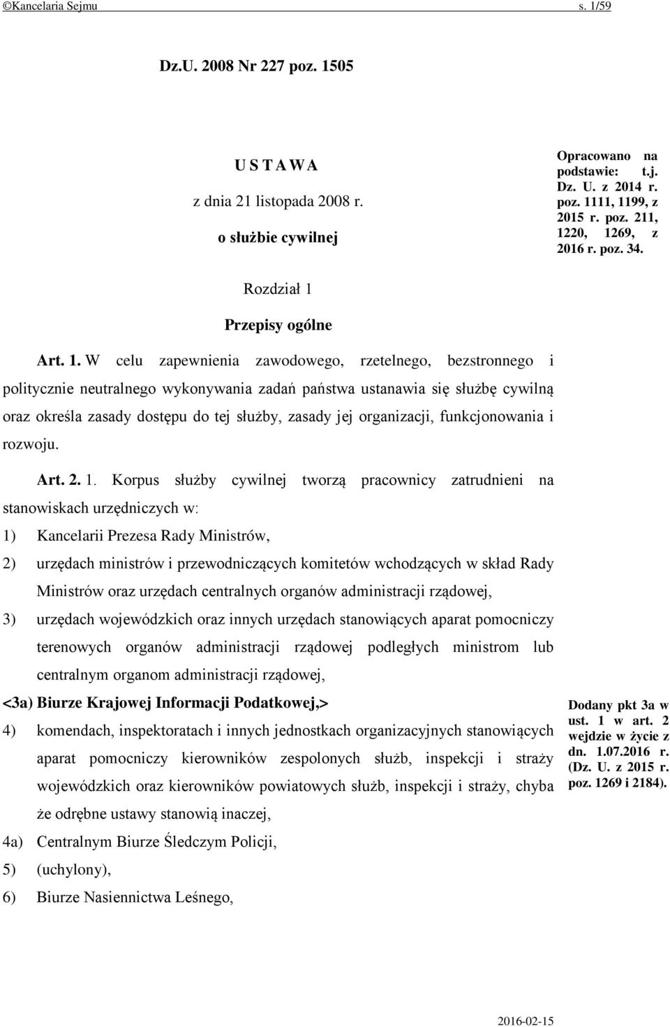Przepisy ogólne Art. 1.