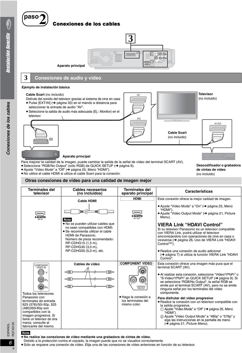 página 30) en el mando a distancia para seleccionar la entrada de audio AV. Seleccione la salida de audio más adecuada (Ej.: Monitor) en el televisor.