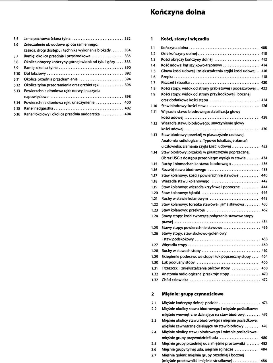 12 Okolica tylna przedramienia oraz grzbiet ręki 396 5.13 Powierzchnia dłoniowa ręki: nerwy i naczynia napowięziowe 398 5.14 Powierzchnia dłoniowa ręki: unaczynienie 400 5.15 Kanał nadgarstka 402 5.