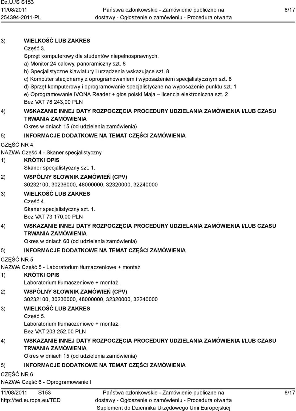 1 e) Oprogramowanie IVONA Reader + głos polski Maja licencja elektroniczna szt.