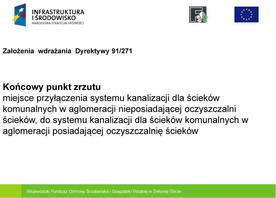 aglomeracji nieposiadającej oczyszczalni ścieków, do systemu