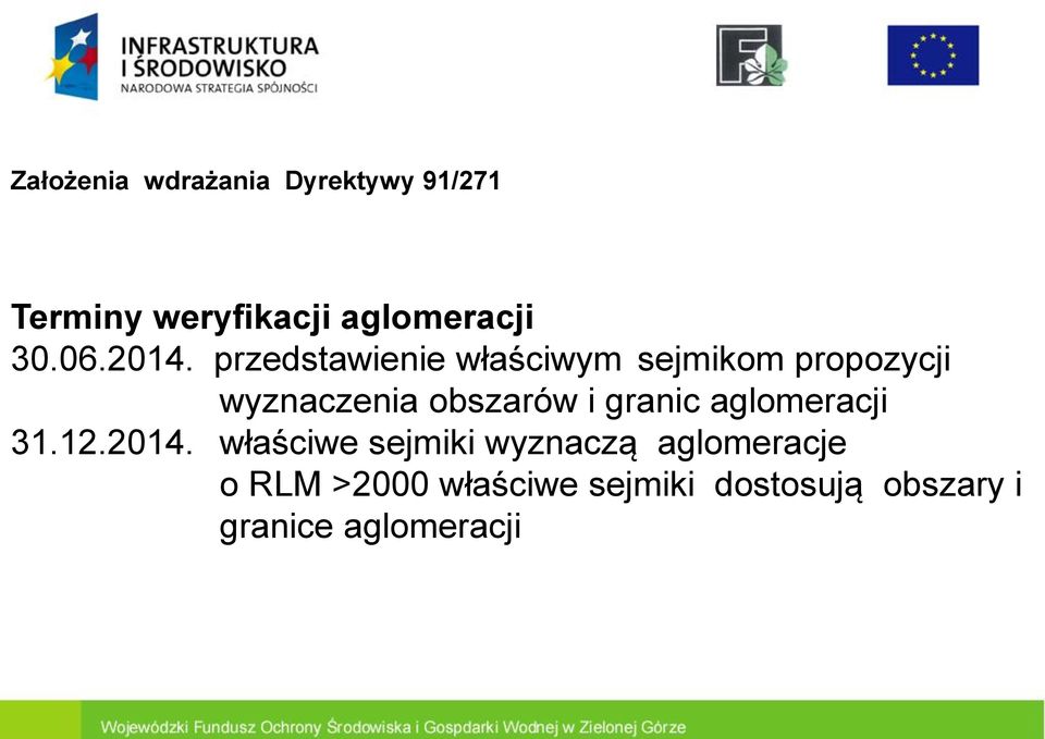 przedstawienie właściwym sejmikom propozycji wyznaczenia obszarów i