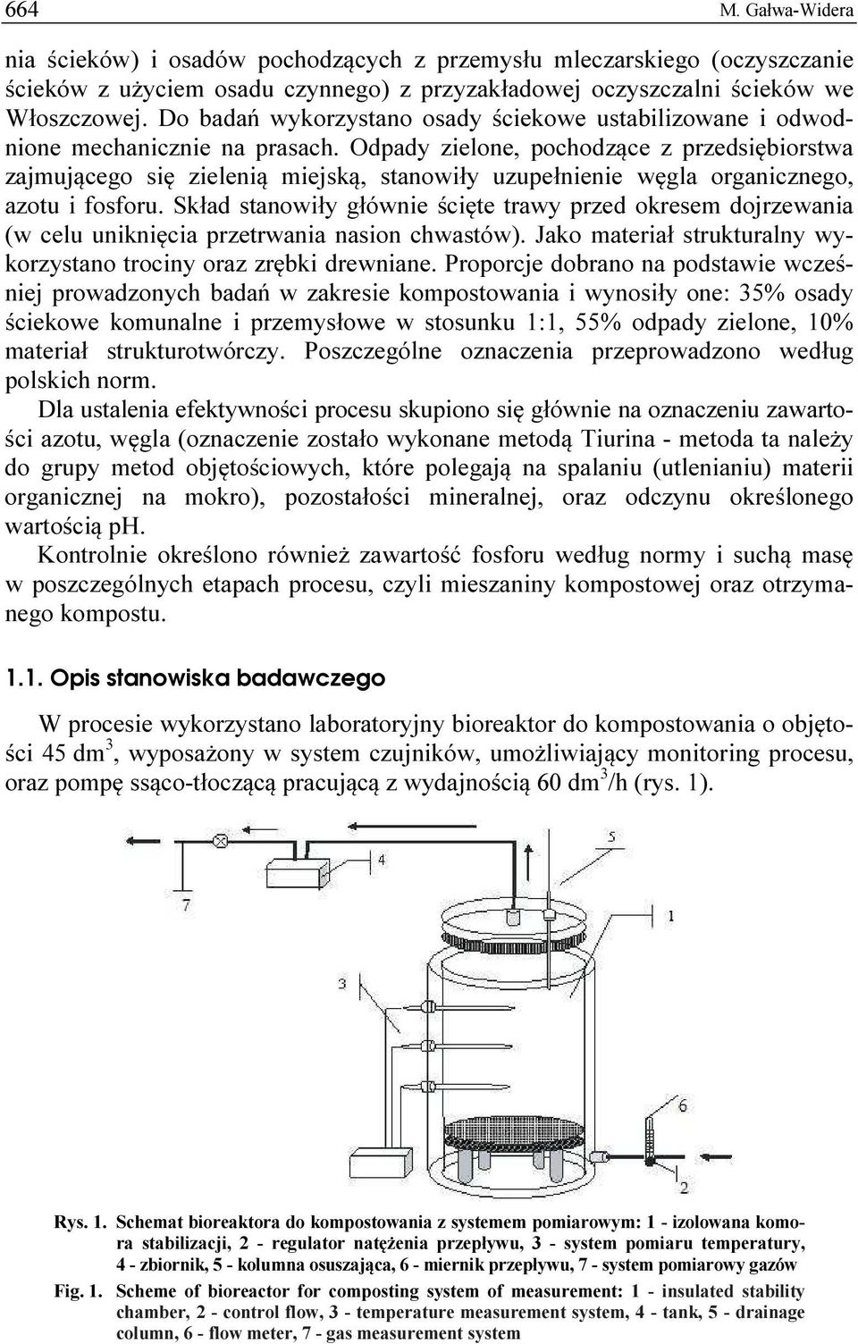 Odpady zielone, pochodzące z przedsiębiorstwa zajmującego się zielenią miejską, stanowiły uzupełnienie węgla organicznego, azotu i fosforu.