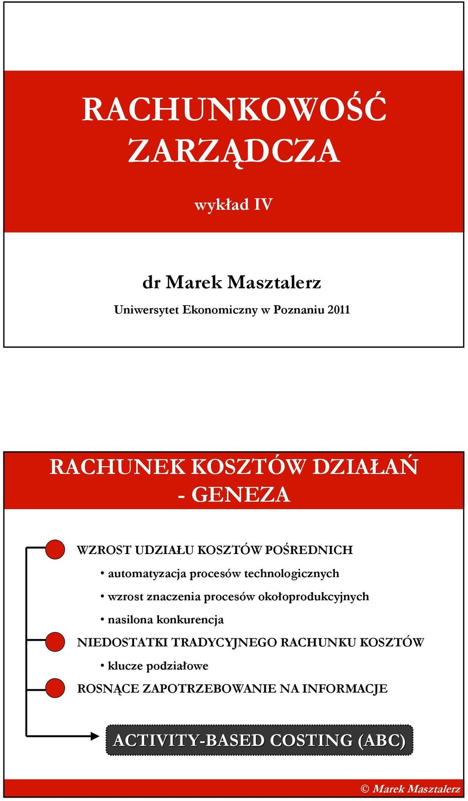 technologicznych wzrost znaczenia procesów okołoprodukcyjnych nasilona konkurencja NIEDOSTATKI