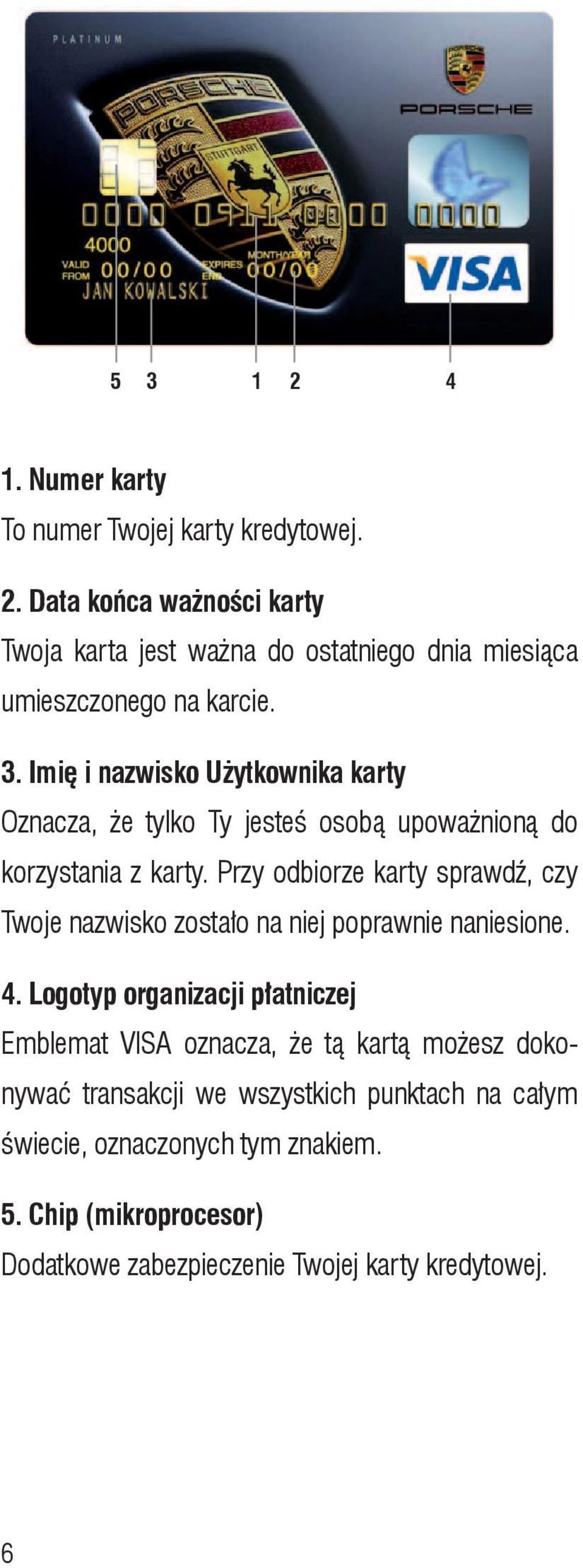 Przy odbiorze karty sprawdź, czy Twoje nazwisko zostało na niej poprawnie naniesione. 4.