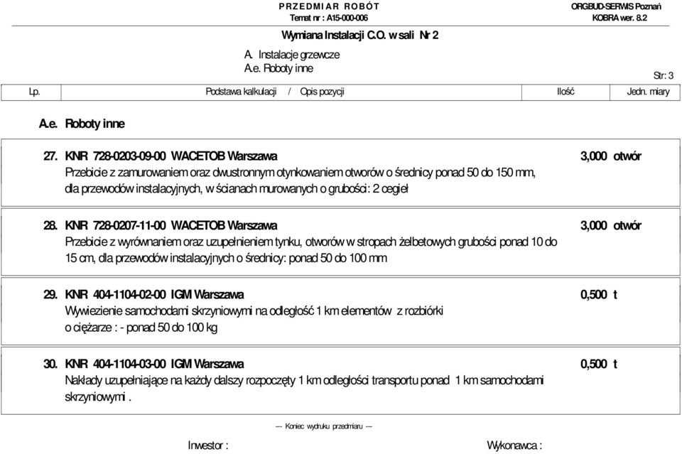 grubości: 2 cegieł 28.