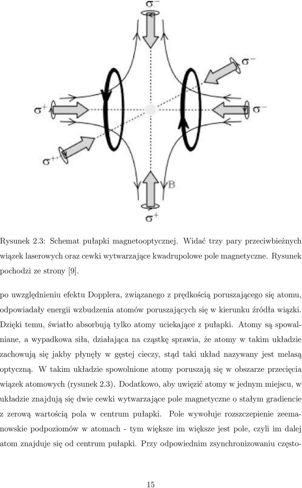 Dzięki temu, światło absorbują tylko atomy uciekające z pułapki.