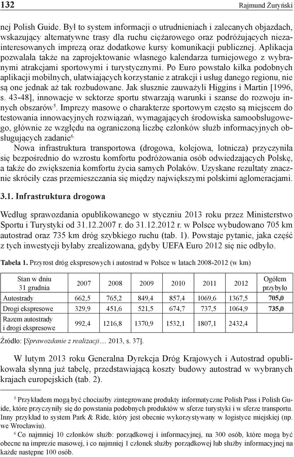 publicznej. Aplikacja pozwalała także na zaprojektowanie własnego kalendarza turniejowego z wybranymi atrakcjami sportowymi i turystycznymi.