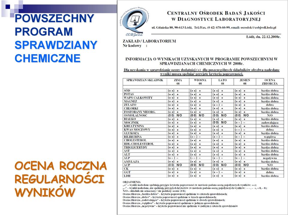 CHEMICZNE OCENA