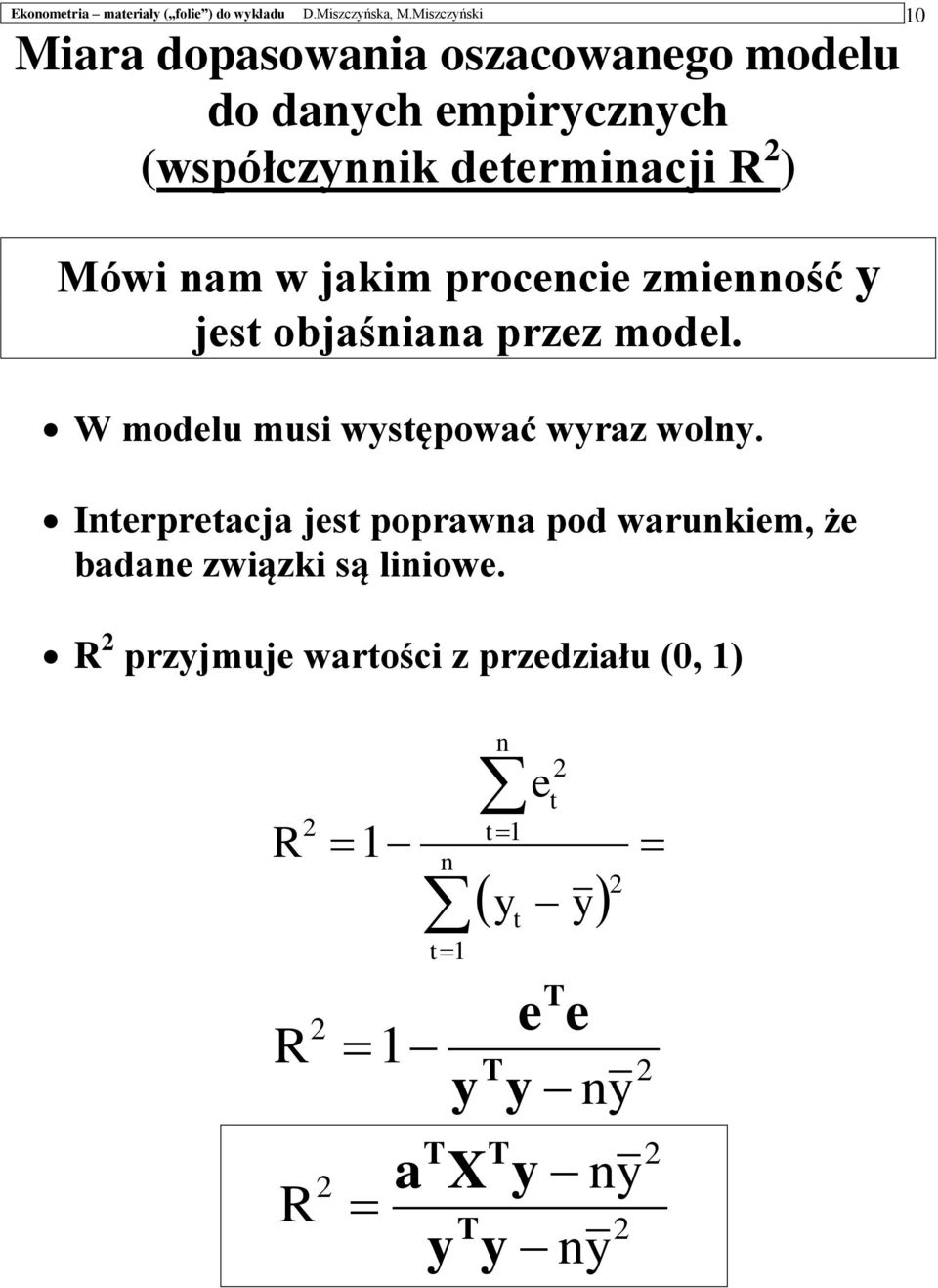 drmicji R ) Mówi m w jkim procci zmiość js objśi przz modl.