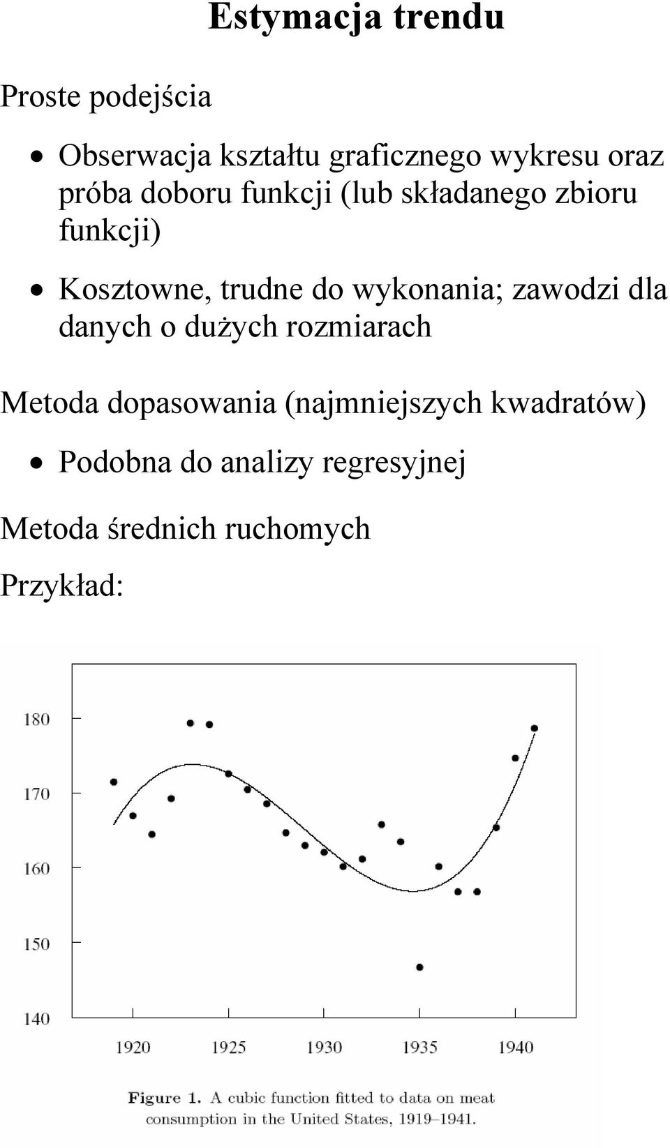 wykonania; zawodzi dla danych o dużych rozmiarach Metoda dopasowania