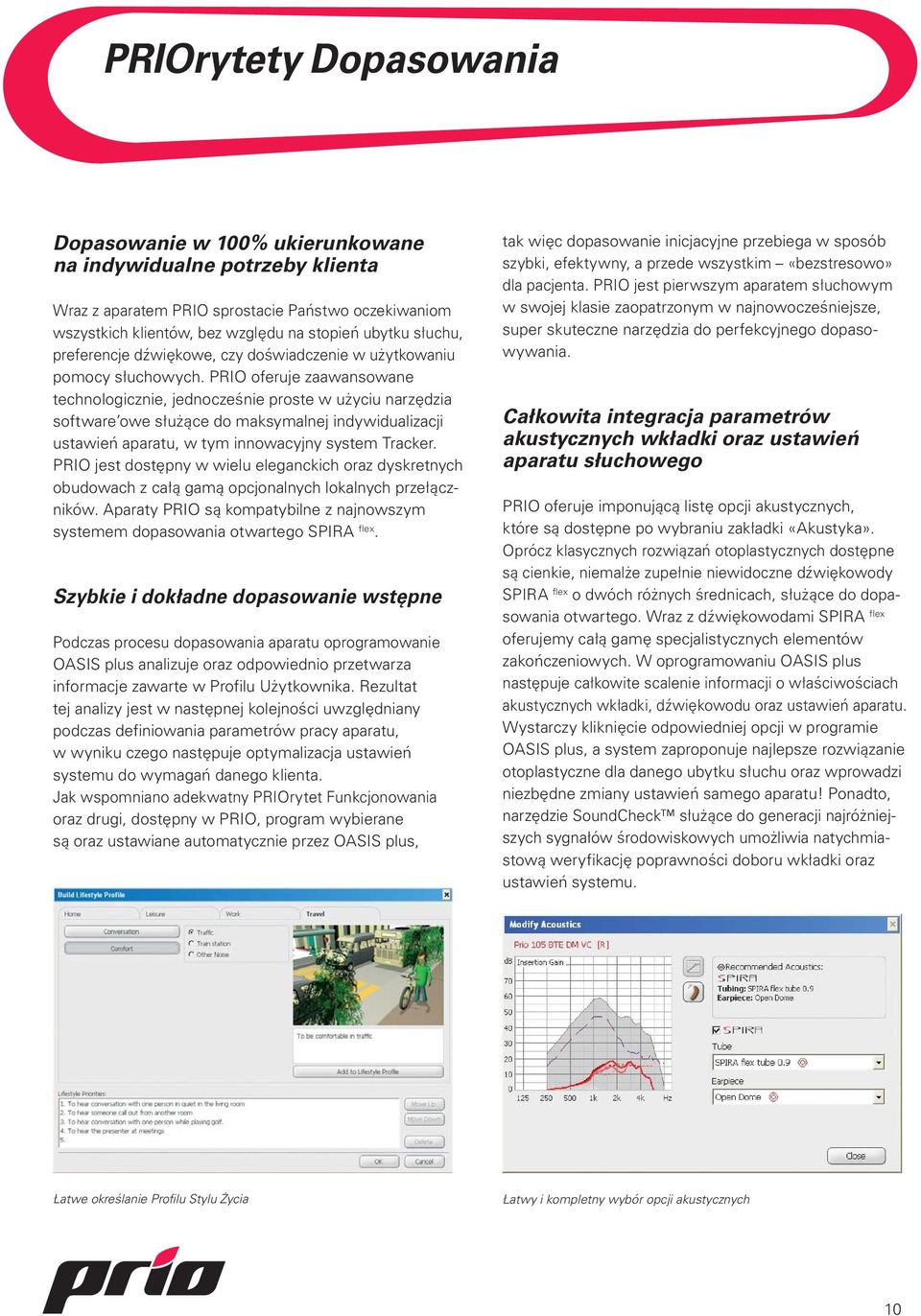 PRIO oferuje zaawansowane technologicznie, jednocześnie proste w użyciu narzędzia software owe służące do maksymalnej indywidualizacji ustawień aparatu, w tym innowacyjny system Tracker.