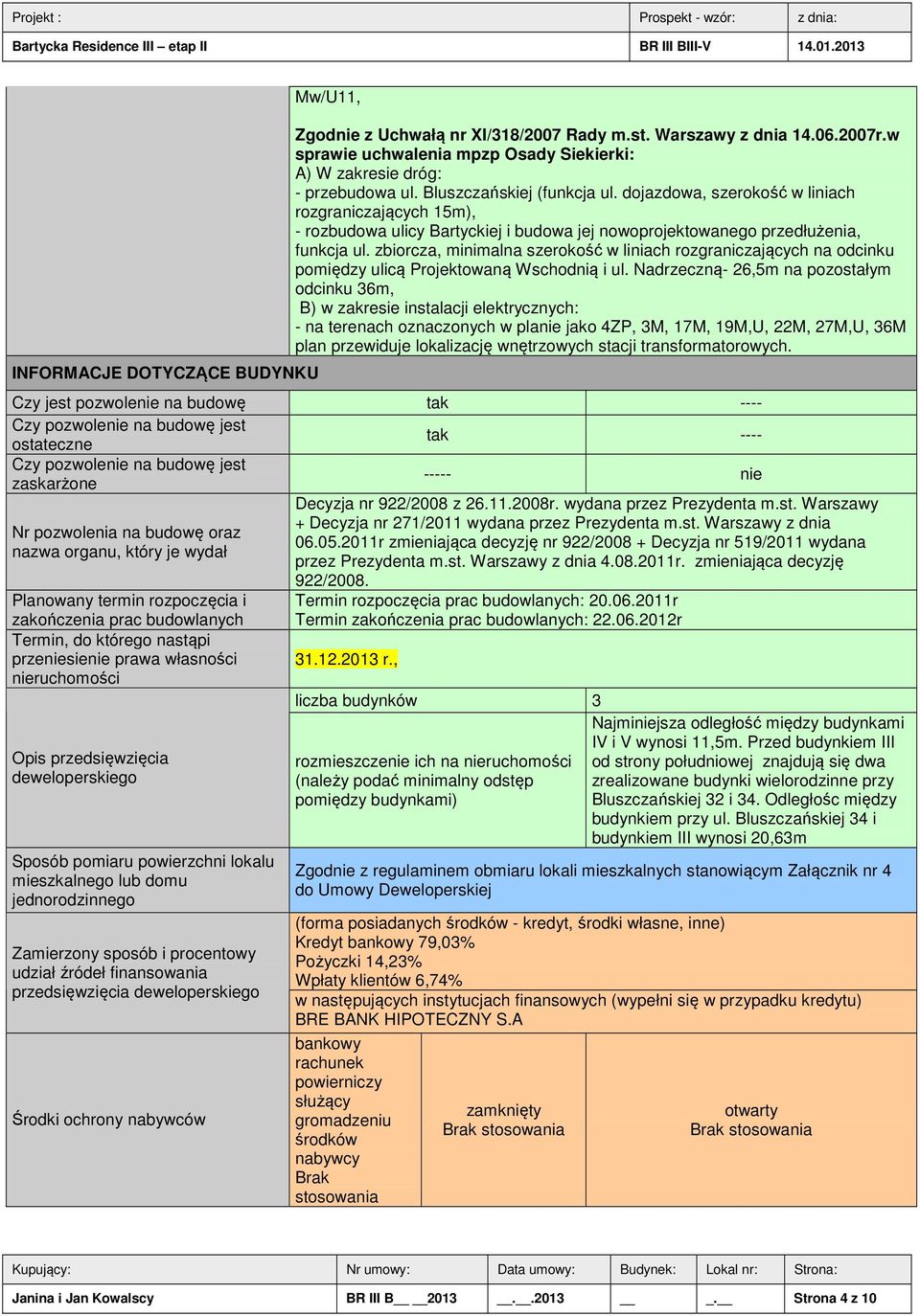 zbiorcza, minimalna szerokość w liniach rozgraniczających na odcinku pomiędzy ulicą Projektowaną Wschodnią i ul.