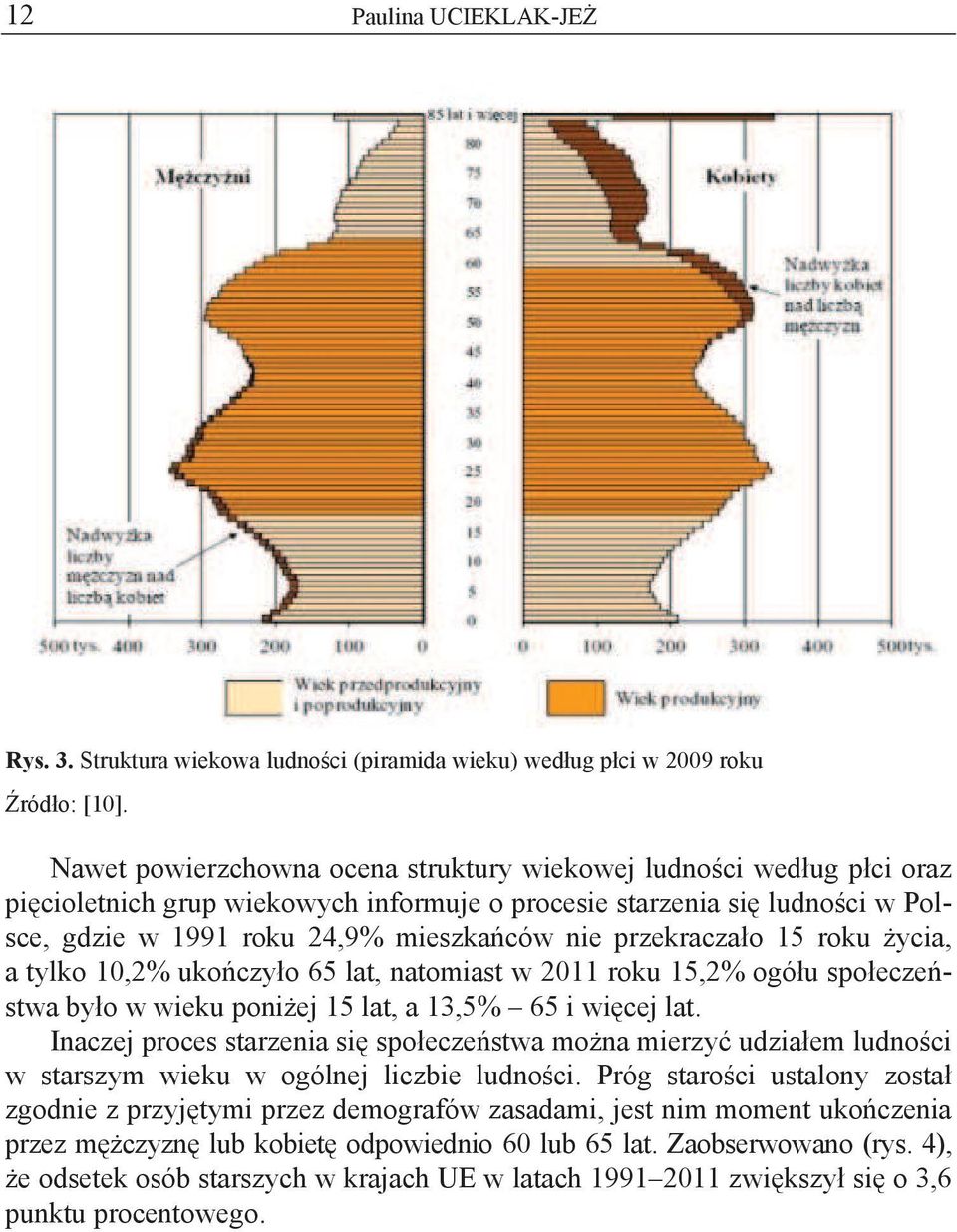 przekracza o 15 roku ycia, a tylko 10,2% uko czy o 65 lat, natomiast w 2011 roku 15,2% ogó u spo ecze stwa by o w wieku poni ej 15 lat, a 13,5% 65 i wi cej lat.