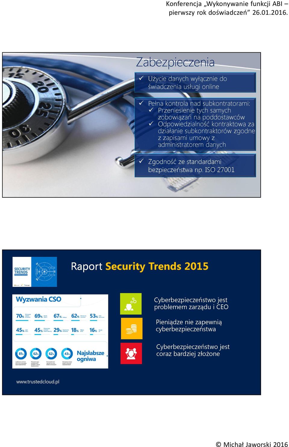 zgodne z zapisami umowy z administratorem danych Security Trends 2015 Cyberbezpieczeństwojest problemem