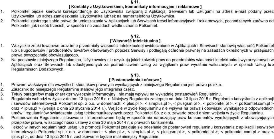 telefonu Użytkownika. 2.