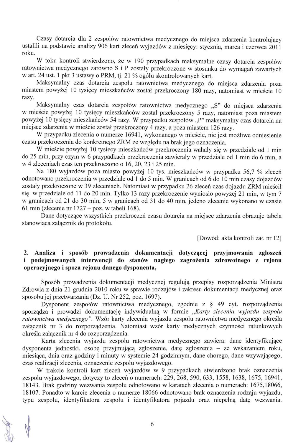 1 pkt 3 ustawy 0 PM, tj. 21 % ogolu skontrolowanych kart.