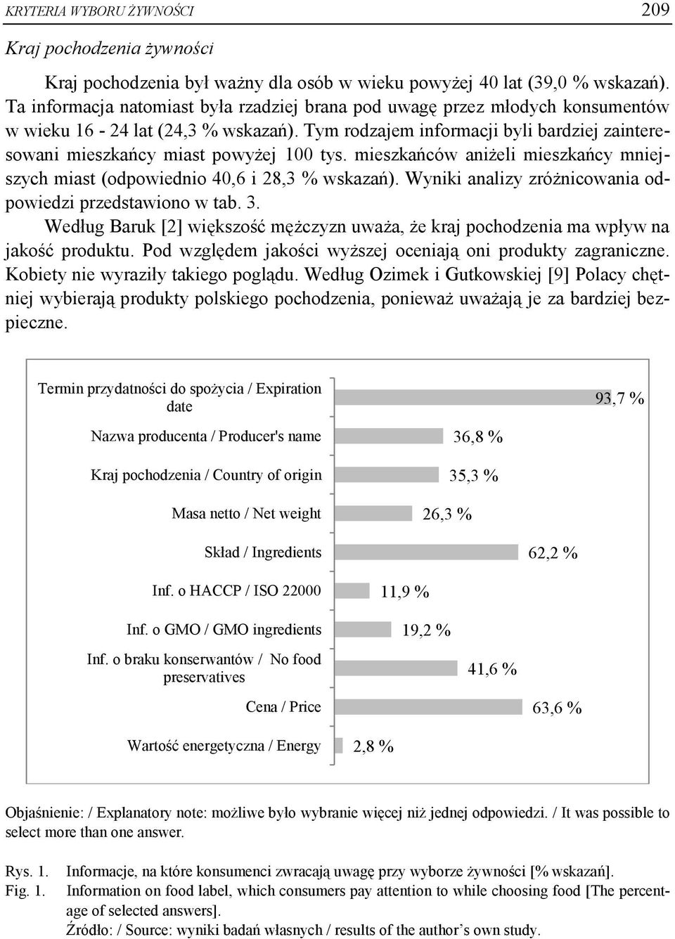 Tym rodzajem informacji byli bardziej zainteresowani mieszkańcy miast powyżej 100 tys. mieszkańców aniżeli mieszkańcy mniejszych miast (odpowiednio 40,6 i 28,3 % wskazań).