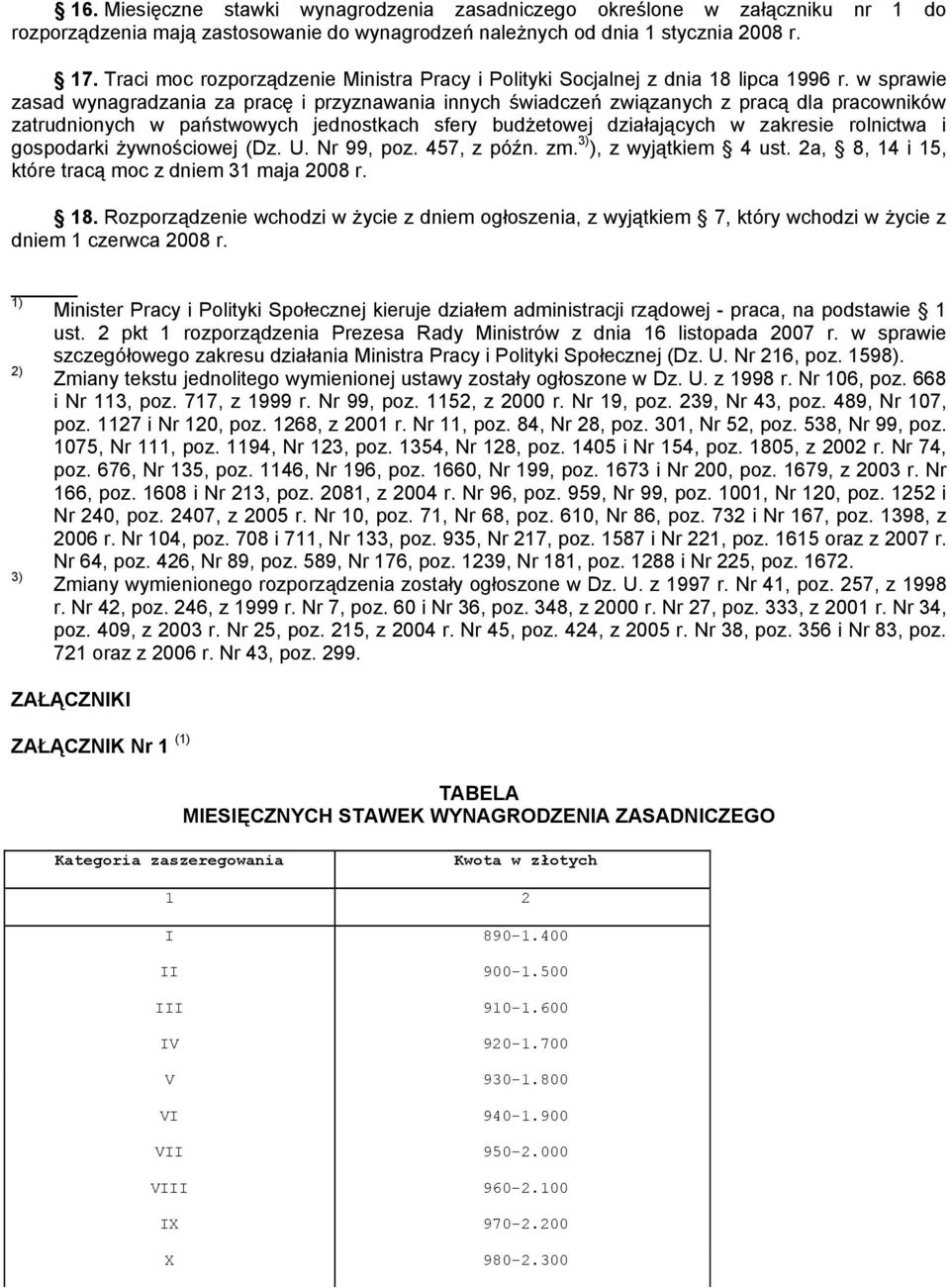 w sprawie zasad wynagradzania za pracę i przyznawania innych świadczeń związanych z pracą dla pracowników zatrudnionych w państwowych jednostkach sfery budżetowej działających w zakresie rolnictwa i