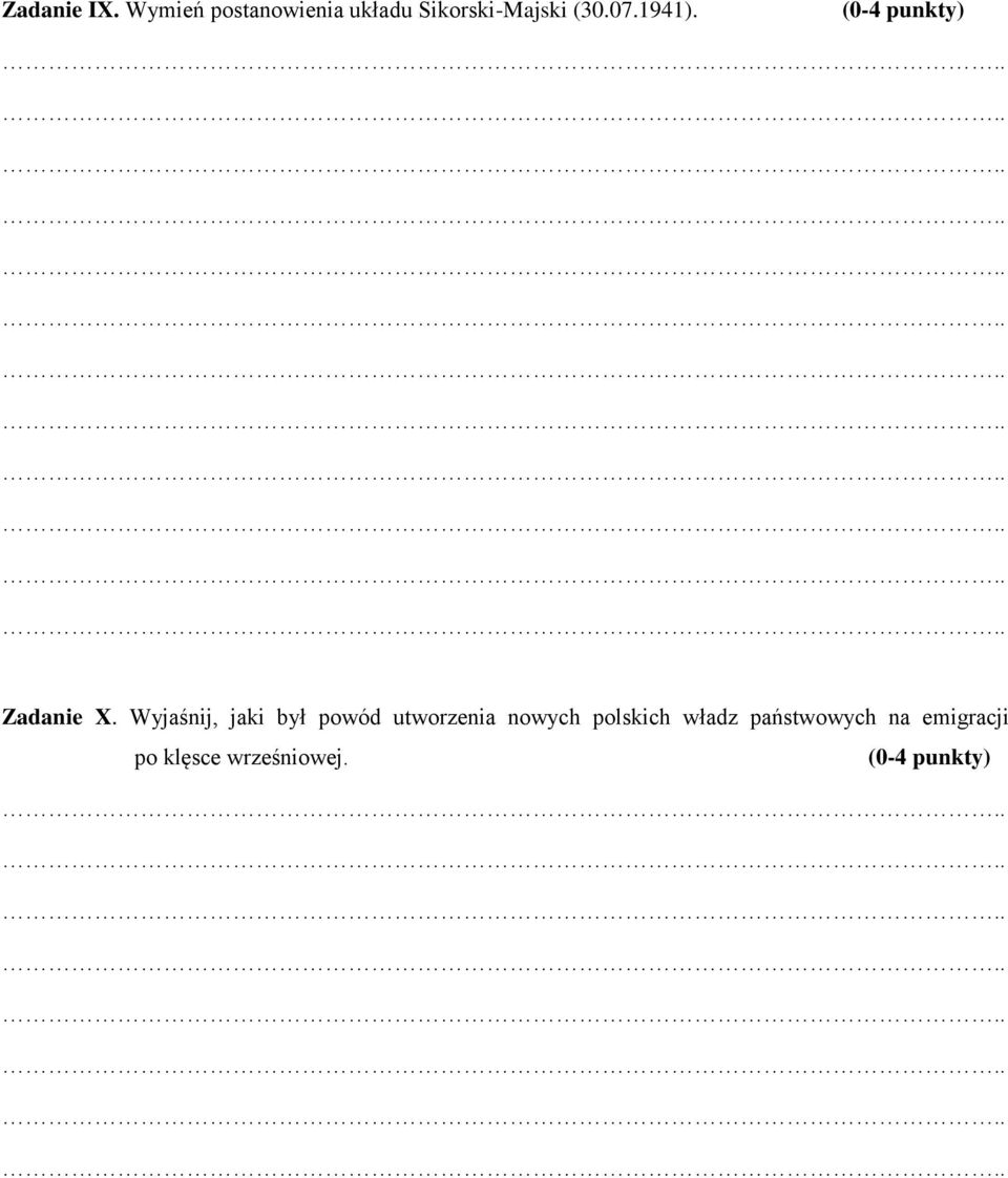1941). (0-4 punkty) Zadanie X.