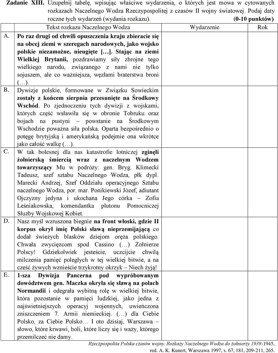 Po raz drugi od chwili opuszczenia kraju zbieracie się na obcej ziemi w szeregach narodowych, jako wojsko polskie niezamożne, nieugięte [ ].