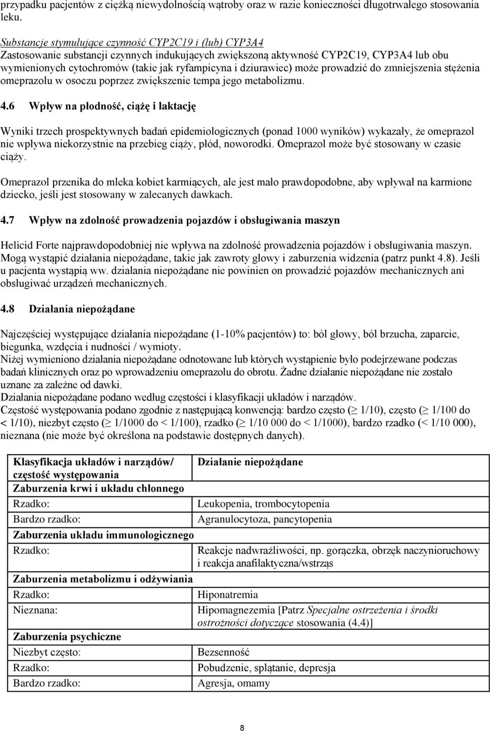 dziurawiec) może prowadzić do zmniejszenia stężenia omeprazolu w osoczu poprzez zwiększenie tempa jego metabolizmu. 4.