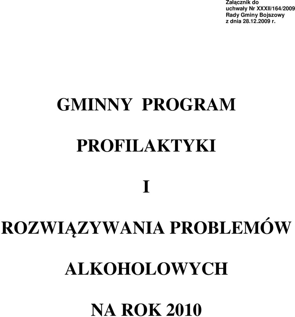 GMINNY PROGRAM PROFILAKTYKI I